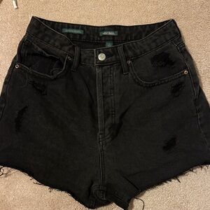 Wild Fable Super High Rise Cutoff Black Distressed Jean Shorts